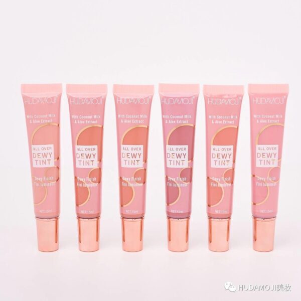 Cute Matte Liquid Blush Highly Pigmented Water Proof Long Lasting Huda Moji Dewy Lip & Cheek Tint - Image 6