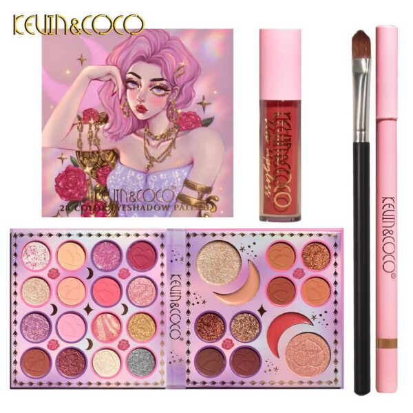 Kevin & Coco Eyeshadow Makeup Set (Purple Bag) - Image 3