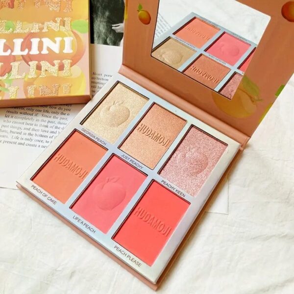 Huda Moji Bellini Blush And Highlighter Palette - Image 4