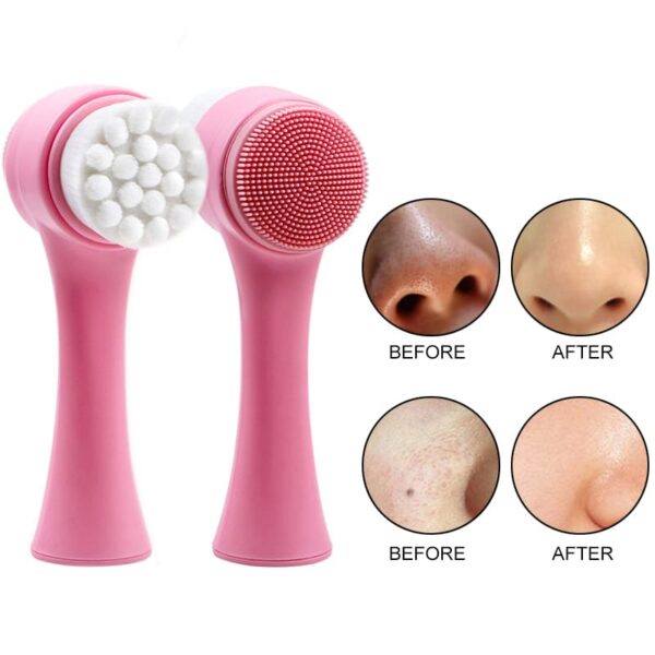 2 In 1 Double Sided Facial Cleaning Massager High Quality - 1Pc - Image 4