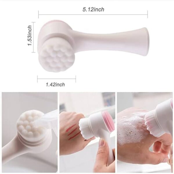 2 In 1 Double Sided Facial Cleaning Massager High Quality - 1Pc - Image 2