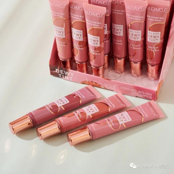 Cute Matte Liquid Blush Highly Pigmented Water Proof Long Lasting Huda Moji Dewy Lip & Cheek Tint - Image 7