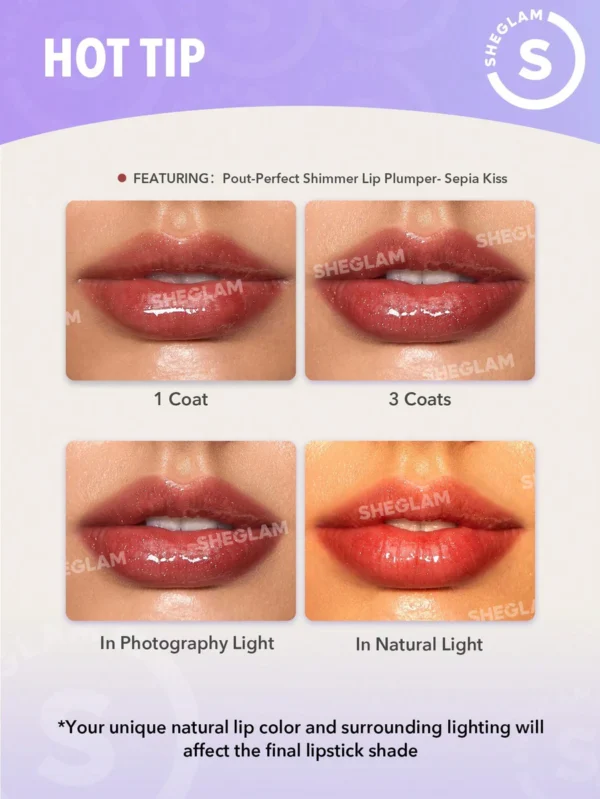 Sheglam Pout-Perfect Shimmer Lip Plumper - Image 23