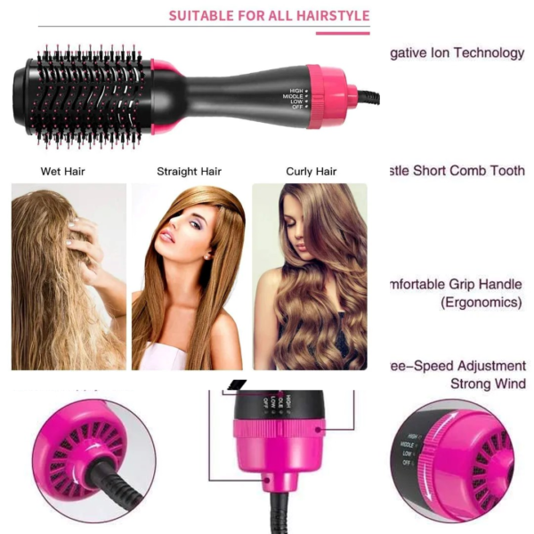 Fast Hair Straightener Dryer Comb Brush for Girls/ Woman Fast Hair Dryer with Hair Straightening Comb for Girls - Image 8