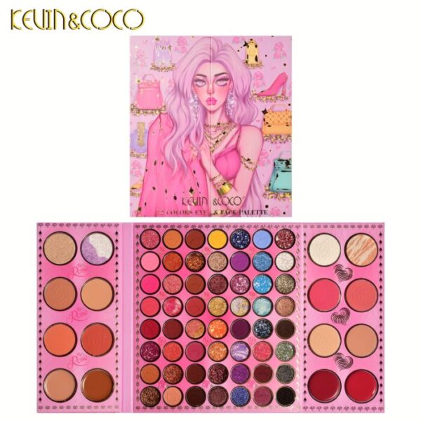 KEVIN & COCO 72 Color Face & Eye Shadow Palette - Image 3