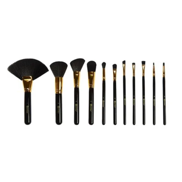 BH Cosmetics Dot Collection 11 Pcs Brush Set - Black - Image 2